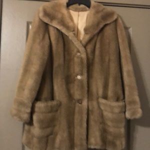 Vintage Mincari Faux Fur Winter Short Coat